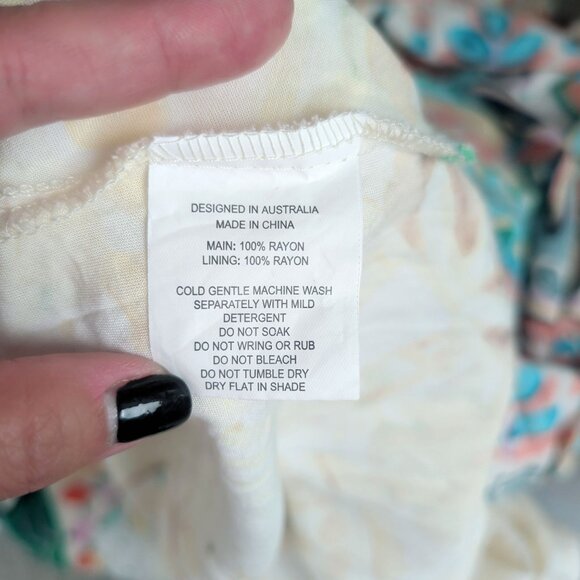 Paper Heart Anthropologie Dress Medium Maxi Aztec Sunrise - Picture 9 of 10